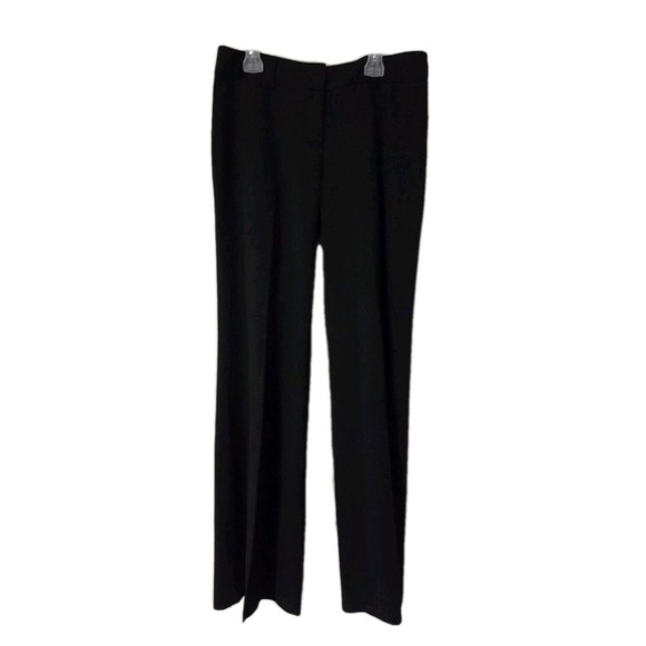 White House Black Market Pants 6 Black Straight Leg Dress Trousers - Picture 1 of 3
